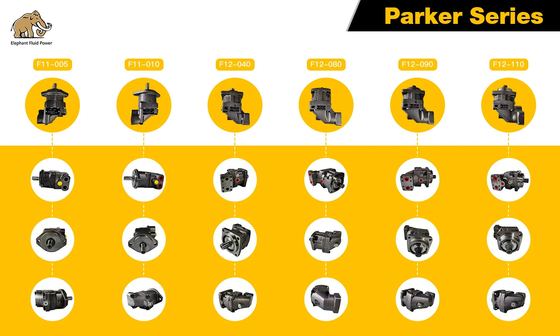 Le moteur hydraulique de la série F11 F12 Parker F12-125-MF-IV-D-000-000-0